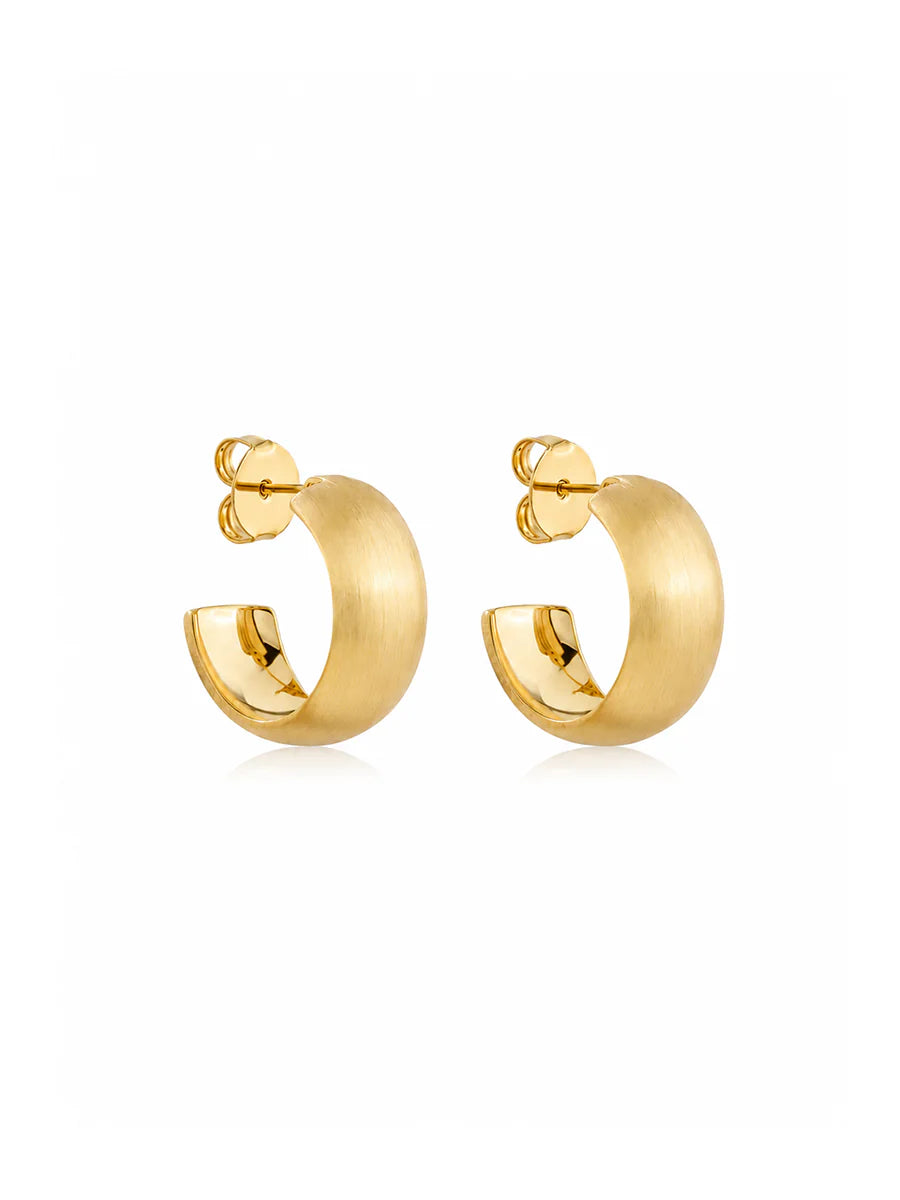 Brinco Argola Lisa Acetinada em Ouro