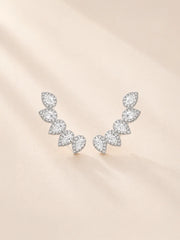 Brinco Ear Cuff com Zircônias em Ouro