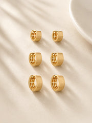 Brinco Argola Acetinada Pequena em Ouro