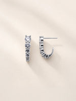 Brinco Ear Hook Pequeno em Ródio