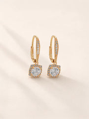Brinco Argola com Zircônia em Ouro