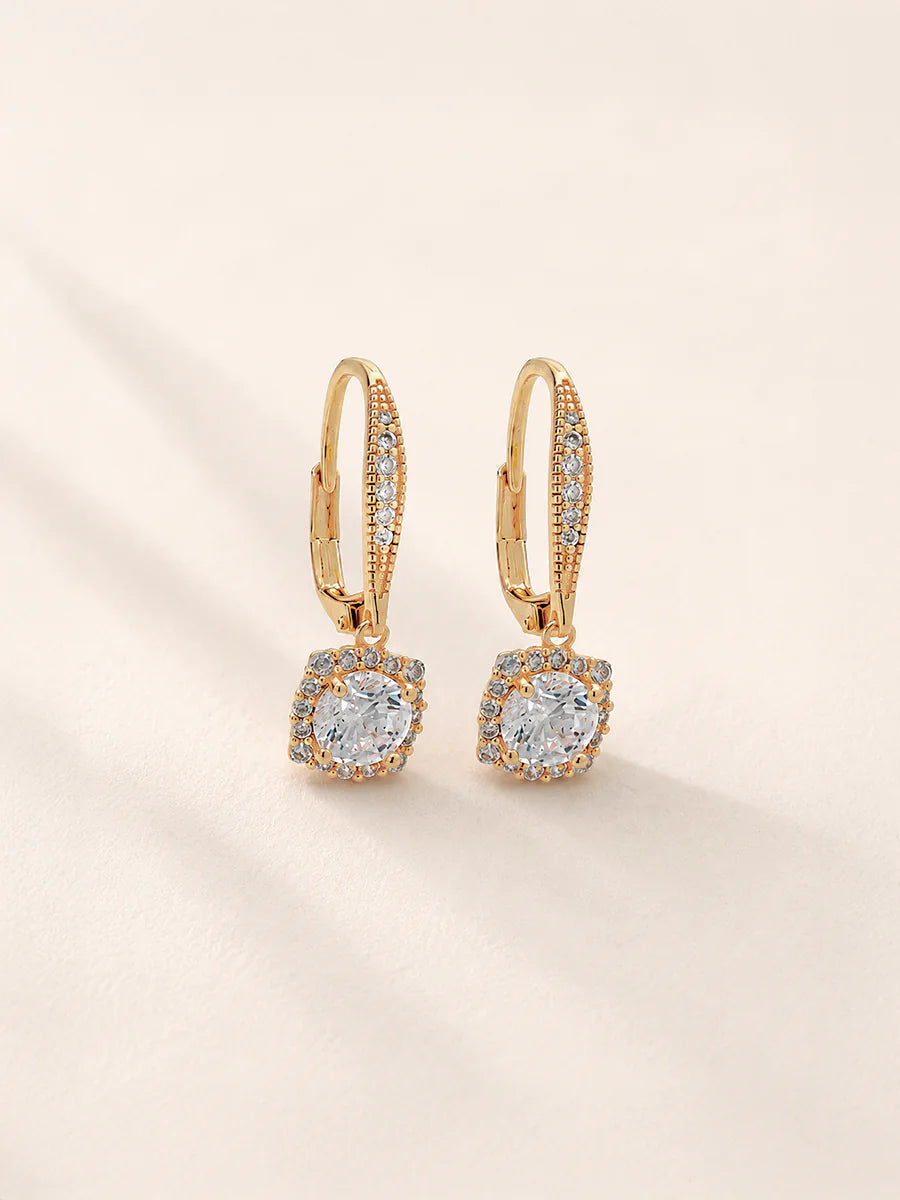 Brinco Argola com Zircônia em Ouro
